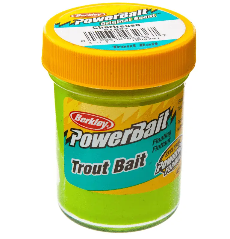 Chartreuse bright green PowerBait